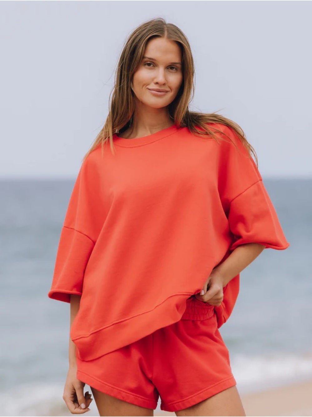 Daily Drills Cropped Crew Heart M/L
